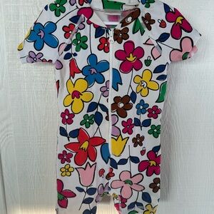 Hanna Andersson Multicolor Floral Baby Swimsuit Vibrant Colorful Happy Bright